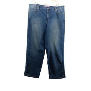 Vanderbilt Jeans Womens 20W Blue Amanda Stretch Stovepipe Straight Leg High Rise